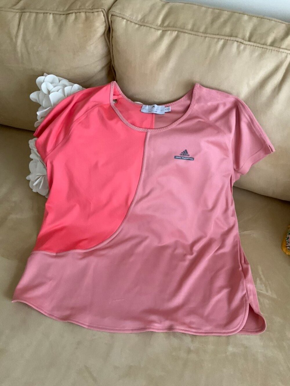 Adidas by Stella McCartney Barricade 2-tone pink athletic top